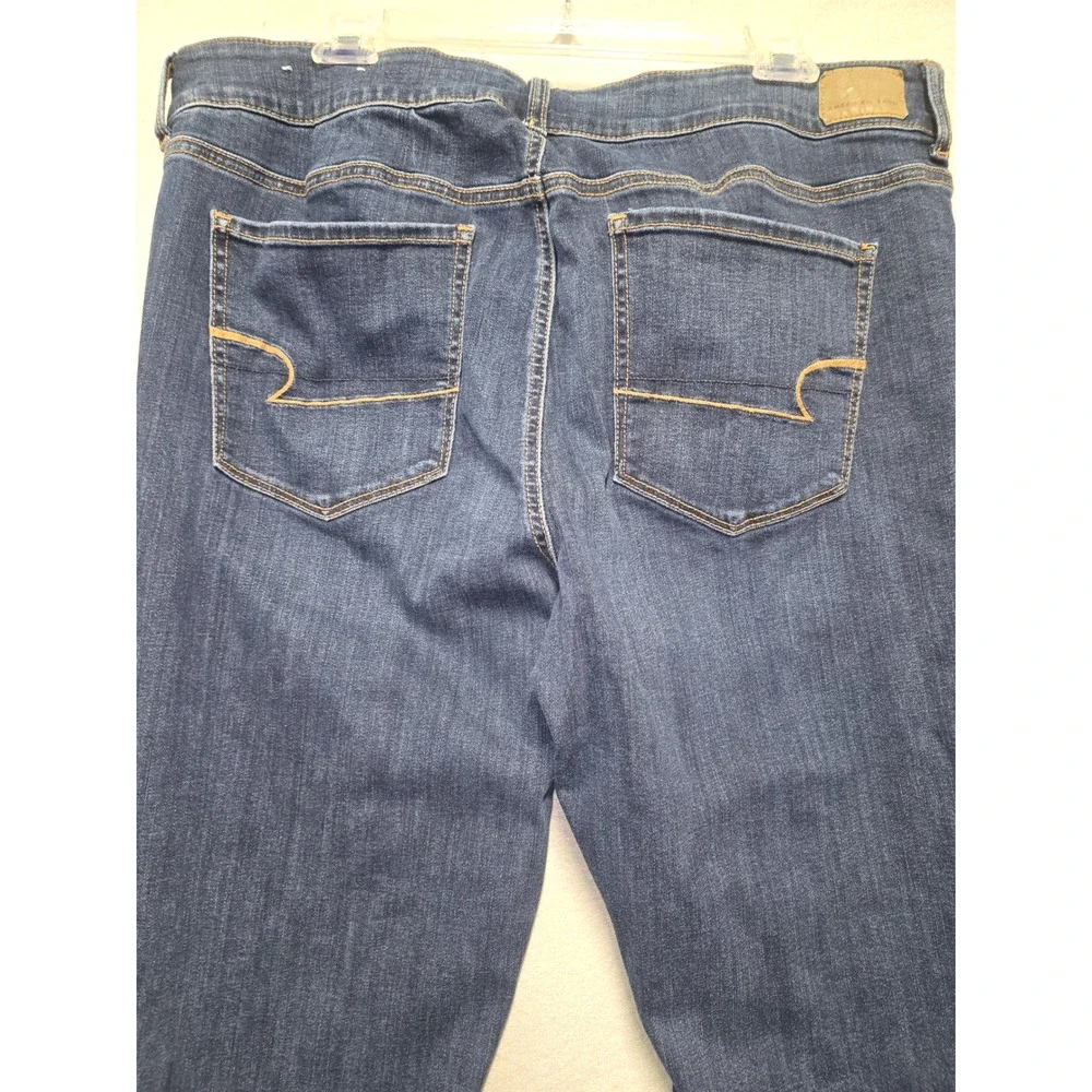American Eagle Outfitters Hi Rise Artist Flare Dark Wash Jeans Women's Size 20 S - Picture 3 of 10